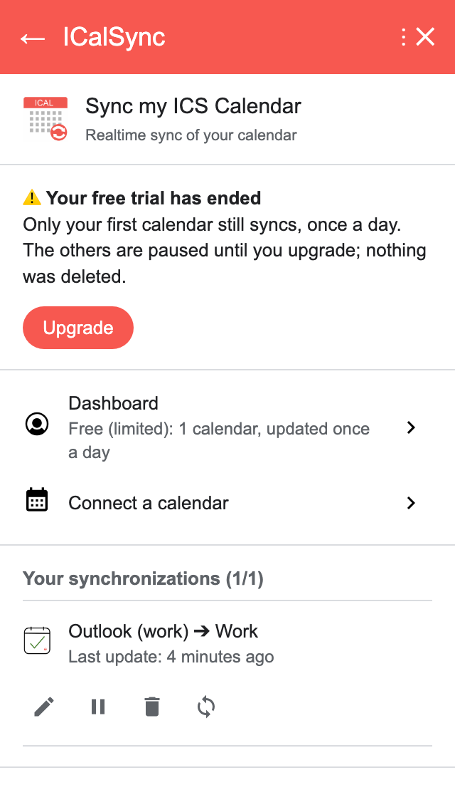 Trial ended