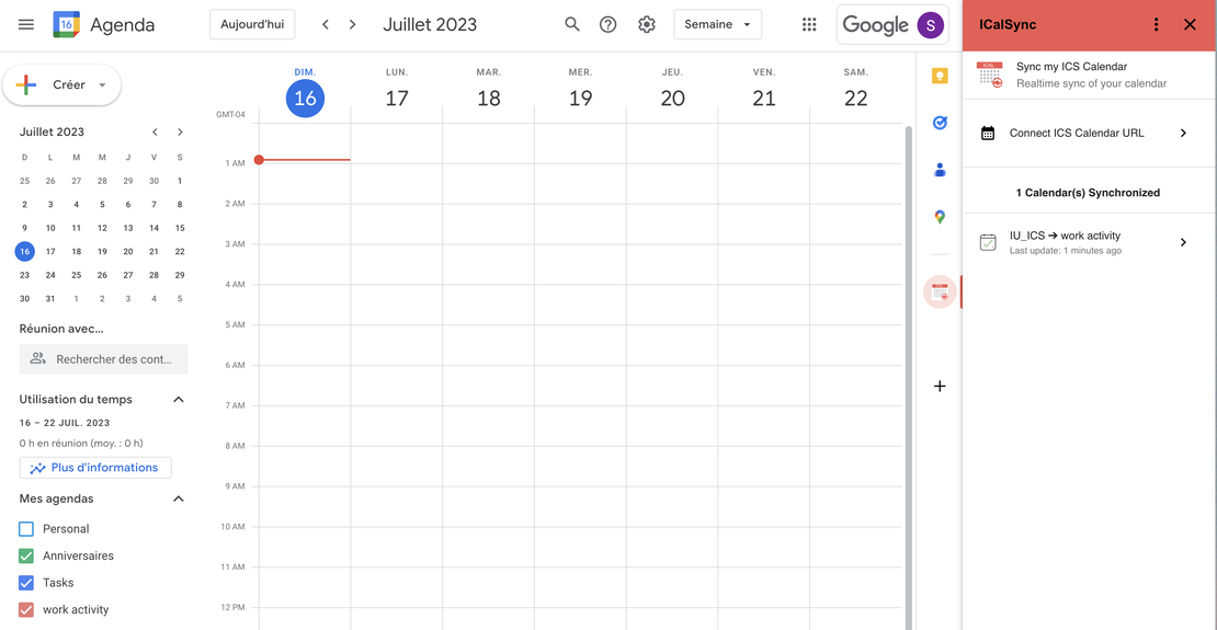 Step 3: Synchronize with the desired google calendar